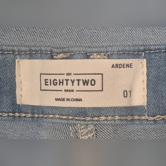 Ardene Blue Distressed Denim Overalls Relaxed Fit - Picture 6 of 8
